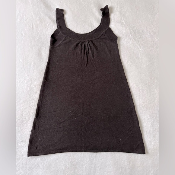 Jane Norman Womens Angora Nilon Blend Vest Top Size 10 Brown Y2K Sleeveless - Picture 1 of 8